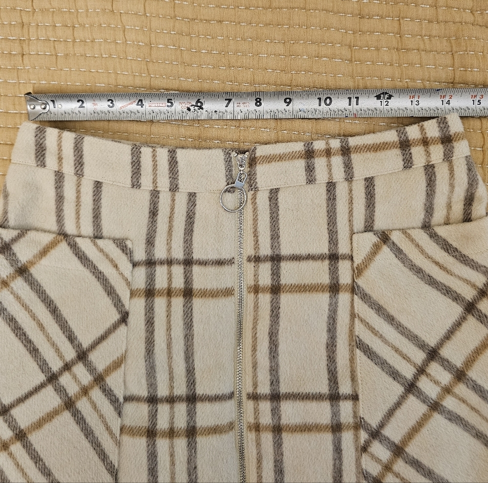 HYFVE Plaid Y2k Wool‎ Blend Mini Skirt Preppy Academia Size M - Picture 7 of 7